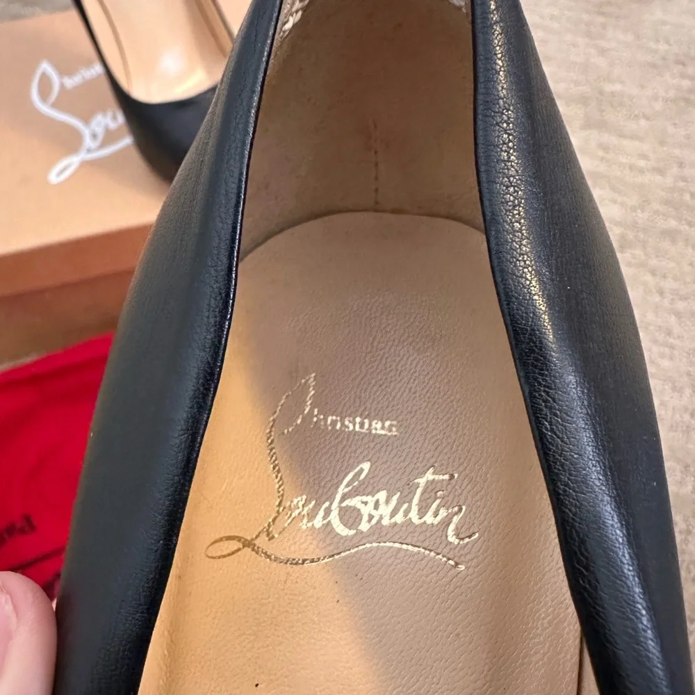 Christian Louboutin Shiny Nappa Big Lips 120 Pumps 38 Black - Picture 12 of 15